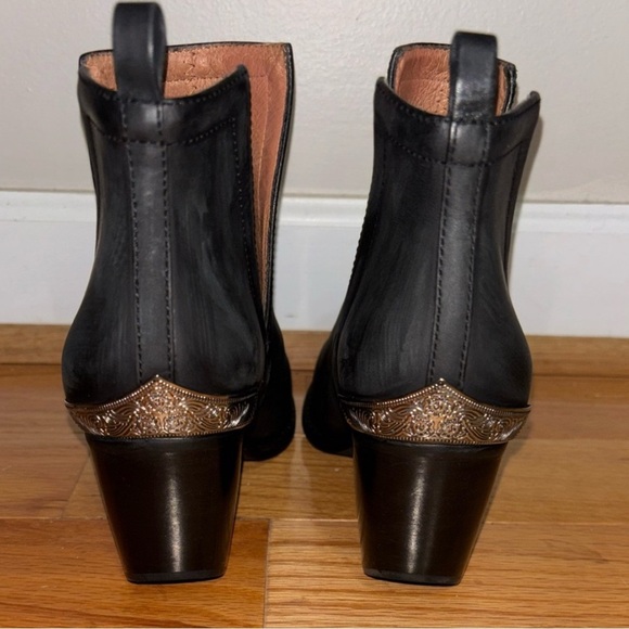 Jeffrey Campbell Cromwell black leather pointed toe Western Boots size 7 - Picture 3 of 7